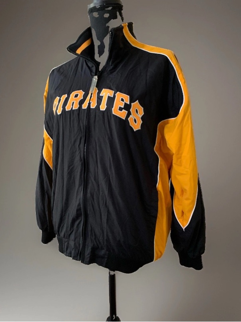 MLB Pittsburgh Pirates Majestic Authentic Embroidered letter light field Jacket